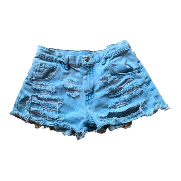 Vintage jean shorts distressed wrangler husky - Picture 2 of 7
